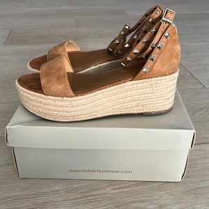 Marc Fisher Light Brown Suede MF Jazlyn